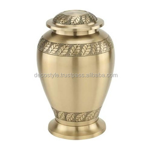 Blue Adult Cremation Urn With Velvet bag - Product Image 3