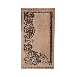 Full Grain Hand Tooled Floral Leather <b>Wallet</b> <b>RFID</b> Long <b>Wallet</b> - Product Image 3