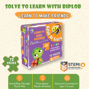 Biplob & Dudi Juego de Rompecabezas Educativos 8 en 1, Colección de Rompecabezas de 72 Piezas con Esquinas Onduladas para Resolver y Aprender - Product Image 5