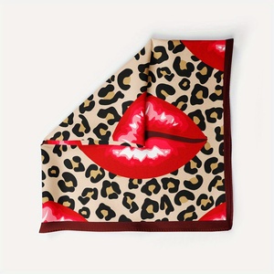 Écharpe carrée en satin de soie imprimée sur mesure - Couleurs et tailles personnalisées de haute qualité - Unisexe - Utilisation en extérieur - Product Image 6