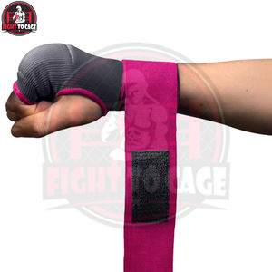 Bandages de combat rembourrés en gel, personnalisables avec votre logo, couleur rose et noir, qualité supérieure, service OEM, noir et rouge, 2026 - Product Image 3