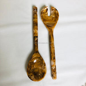 Juego de Servidores de Ensalada Decorativos para Mesa, Color Personalizado, 2 Cucharas y Tenedores, Utensilios para Ensalada de Resina, Aptos para Lavavajillas, Libres de BPA y Plomo - Product Image 5