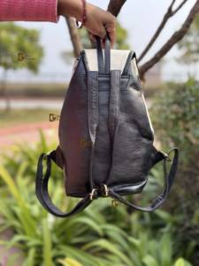 Mochila de estilo occidental de piel de vaca auténtica, mochilas escolares impermeables multiusos Unisex, producto a granel al por mayor de moda - Product Image 4