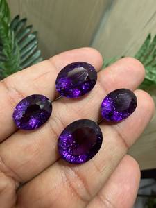 Ametista Púrpura Natural de Primera Calidad con Corte Cóncavo/Láser, Formas Mixtas Sueltas al por Mayor, Gemas Facetadas para Fabricación de Joyería - Product Image 1