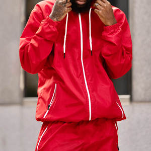 Wholesale Nylon Windbreaker Custom Wholesale Two Piece Shorts Sets for Men's 2026 Waterproof <b>Zip</b> <b>up</b> Tracksuit for Boys - Product Image 2