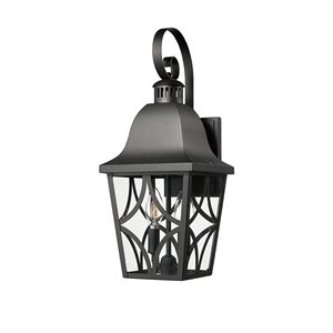 Nero opaco parete esterna lanterna impermeabile parete esterna applique per il portico Garage porta anteriore di illuminazione di vetro trasparente parete di montaggio 1 - Product Image 2