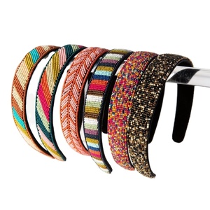 Colorful Embroidered <b>Glass</b> Beads Headband <b>Retro</b> Bohemian Sports Hair Bands Best Friend & Mother's Gift - Product Image 6