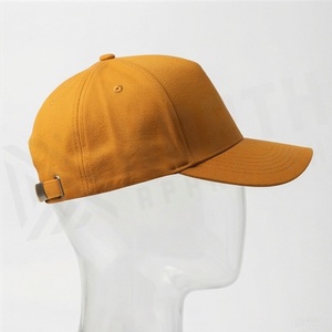 Casquette de baseball unisexe 6 panneaux en sergé de coton, couleur unie, ajustée, style décontracté printemps-été pour adulte - Product Image 3