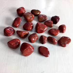 Galets de pavage en agate jaspe rouge naturel, polis haute brillance, écologiques, pour aménagement paysager de jardin en vrac - Product Image 1