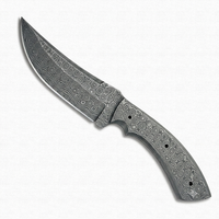 Couteau de chasse à pointe fixe en acier Damas de qualité industrielle, épaisseur 0,5 mm, motif goutte de pluie, pour le camping et la chasse en extérieur, OEM