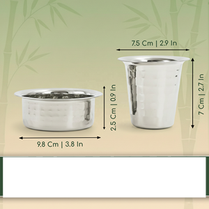 Ensemble de filtres à café traditionnels en acier inoxydable avec gobelet Dabara, pour la préparation du café par infusion au sud de l'Inde, idéal pour la cuisine, le service et les cadeaux - Product Image 4