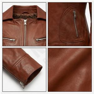 Veste en cuir en peau de mouton jaune pour femmes élégantes, teinte unie avec un design à la mode, veste en cuir personnalisée pour femmes - Product Image 4