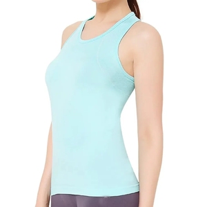 Affordable <b>Women</b> Tank Top Soft Fabric Sleeveless Shirt Stylish Design Lightweight Breathable Casual Summer Gym Wear Top - Product Image 5