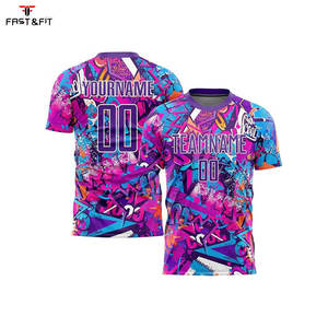 Maillots de football sublimés 100% polyester, design personnalisé, séchage rapide, respirant, léger, unisexe, pour adultes - Product Image 2