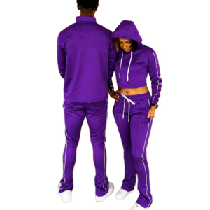 Manufacturer For Men Flared Pants OEM Custom Paint Sweatpants Polyester Fleece <b>Jogger</b> <b>Stacked</b> Pants Flared Sweat Pants Men - Product Image 2