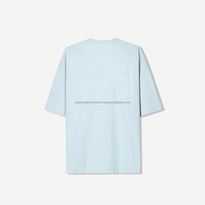 280 Gsm Heavy Double Yarn Camiseta de algodón para hombres Moda suelta Hombro caído con manga larga Top de gran tamaño al por mayor - Product Image 6