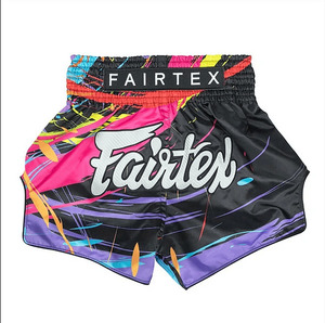 Muay Thai Shorts Slim Cut Retro Palm <b>Tree</b> Pattern Boxing Kickboxing Trunks Training Martial Arts Performance Sportswear Adult - Product Image 2