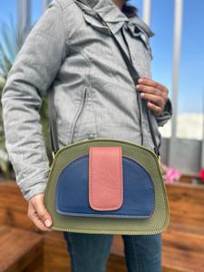 Bolsos de cuero reciclado para mujer de nuevo diseño, superventas, monedero multicolor, bolsos de hombro multiusos únicos con estilo para mujer - Product Image 3