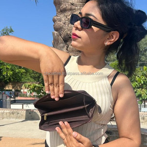 Manta de sillín mecanizada a mano para mujer, billetera de mariposa, billetera occidental de cuero genuino, billetera grande con cremallera, patrón Floral, alfombra azteca, embrague - Product Image 6