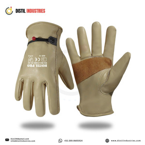 Heavy-Duty Cowhide Leather Work <b>Gloves</b> <b>Driver</b> <b>Gloves</b> for Truck Driving Warehouse Gardening Split Leather Palm Safety <b>Gloves</b> - Product Image 5