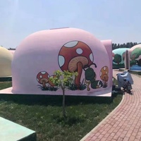Dôme de glamping EPS résistant au vent et aux tremblements de terre, kit de construction préfabriqué ignifuge de classe B1 pour station de villégiature en montagne