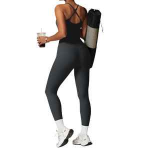 Nuevo Conjunto de Yoga con Pantalones Acampanados para Gimnasio y Fitness, Top de Yoga de Nailon y Spandex de Alta Calidad para Mujer y Conjunto de Leggings Deportivos - Product Image 5