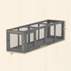 Tunnel e Recinto Grigio per Gatti da Esterno, per Piccoli Animali, Gabbia e Cuccia per Animali Domestici - Product Image 6