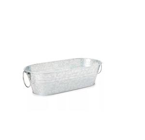 Maceta o jardinera ovalada galvanizada rústica hecha a mano, diseño único para uso en exteriores o en el hogar. - Product Image 5