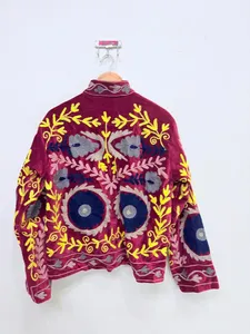 Chaqueta de Invierno Unisex de Algodón y Terciopelo de Lujo con Bordado Suzani, Estilo Bohemio Hindú, Transpirable y Resistente al Viento, para Compra al por Mayor - Product Image 3