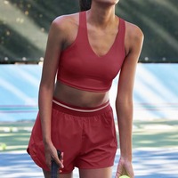 Robe de sport une pièce pour femme, coupe courte au-dessus du genou, à blocs de couleur, séchage rapide, en nylon, pour le pickleball, collection été