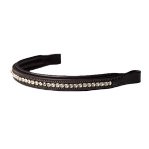 สายรัดคิ้วบุนวมนุ่มหนังม้าขี่ม้าพร้อมคริสตัลอินเดียผู้ผลิตขายส่ง - Product Image 1