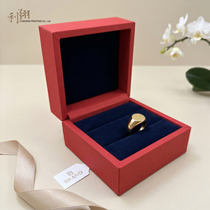 Red Rigid Drawer Jewelry <b>Box</b> With Die Cut Window Satin Liner High-End <b>Gift</b> Packaging For Necklace <b>Earrings</b> Set - Product Image 2