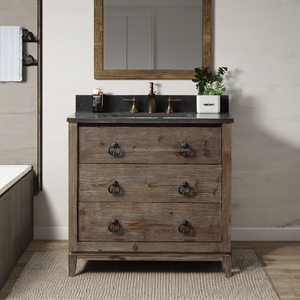 <b>Rustic</b> Single Bathroom Vanity 36 Inch US Vanity <b>Cabinets</b> with Sink Country Style Bathroom <b>Cabinet</b> - Product Image 1