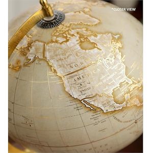 Globo Terráqueo de Lujo de Acero Inoxidable con Base Resistente para Uso en Oficina - Product Image 5