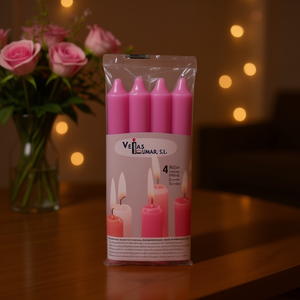 Ensemble de bougies parfumées à la rose pour l'aromathérapie, décoration de la maison pour la Saint-Valentin, lot de 4, cire de paraffine - Product Image 3