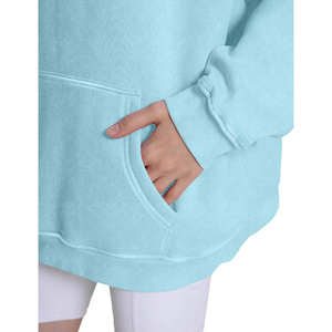 Sweat-shirts en coton French Terry personnalisés avec logo, vente en gros, sweats vintage pour femmes, sweats oversize effet délavé avec logo brodé - Product Image 5