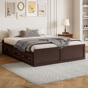 Letto matrimoniale in legno con piattaforma e 6 cassetti Espresso - Arrivo previsto 27.2 - Product Image 2
