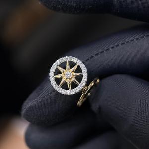 Bague en diamant de qualité supérieure avec un diamant solitaire rond pour femme, bijoux de mariage de luxe, cadeau et pour les occasions spéciales - Product Image 1