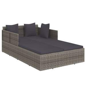 71.7 grigio "x 46.5" x 24.8 "Poly Rattan con cuscini 46.5 \" X 24.8 \ "X 71.7 \" sdraio - Product Image 2