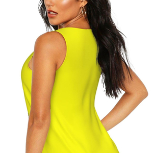 OEM Manufacturer Custom Logo Sports Slim Active Fitness Gym Wear Ribbed Sexy Sleeveless Tank <b>Tops</b> Women - Product Image 3