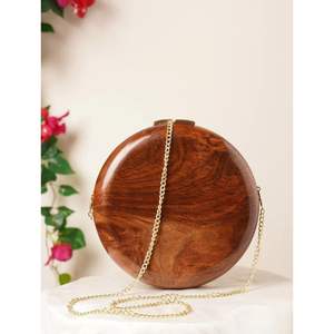 Luxury Handmade Wooden Clutch <b>Bag</b> for <b>Women</b> Elegant Party Evening Fashion <b>Accessory</b> Wedding Gift Set - Product Image 1