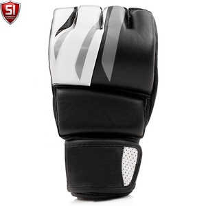 ถุงมือชกมวยหนังวัวสีขาว สำหรับฝึกซ้อม MMA ศิลปะการต่อสู้ แบบเต็มนิ้ว ปิดด้วยแถบตีนตุ๊กแก ใช้ได้ทั้งชายและหญิง รับสกรีนโลโก้ ถุงมือสำหรับมวยอาชีพ 14 ปี - Product Image 2