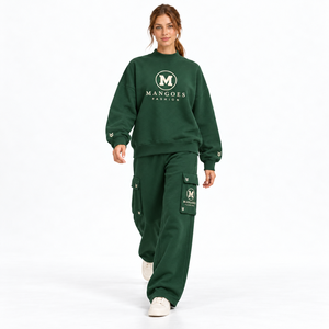 Sudadera Oversize de Cuello Alto para Mujer, de Forro Polar Grueso, 100% Algodón, Otoño/Invierno, Personalizable por Delante, Casual - Product Image 2
