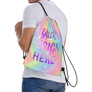 <b>Top</b> Quality Custom Folding Waterproof Drawstring Backpack Draw Gym <b>String</b> Bag for Outdoor Casual Drawstring Bags - Product Image 4