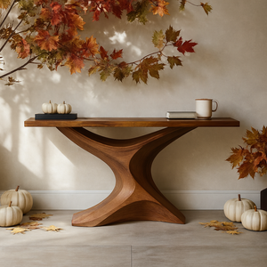 Luxali Handmade Modern Solid <b>Wood</b> Console <b>Table</b> for Entryway <b>Dining</b> Hotel or <b>Rustic</b> Home Decor - Product Image 3