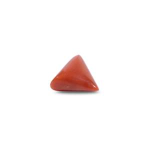 Natural Red Coral Gemstone 5.45 Carat Certified Wholesale Triangle Shape - Product Image 3