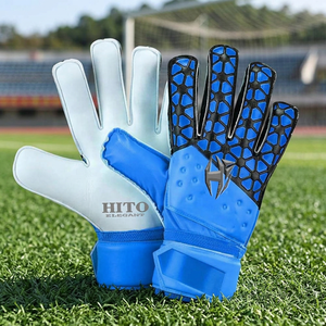 Direct Factory Manufacturer High Quality Custom Blue Soccer Goalkeeper <b>Gloves</b> Hot Selling Soccer Sports Goal Keeper <b>Gloves</b> - Product Image 4