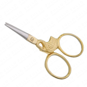Ciseaux à ongles de qualité supérieure avec design de cigogne dorée, en acier inoxydable, lame pointue et affûtée, manche orné, outil professionnel de manucure et de soin de beauté - Product Image 6
