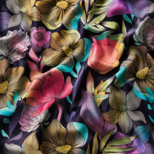 Organic 100% Viscose Woven Floral <b>Fabric</b> Breathable & Lightweight for Women's Dresses Skirts Apparel-Customizable - Product Image 5