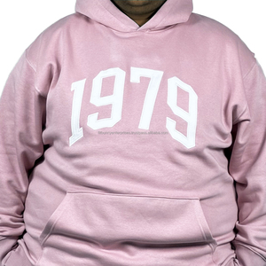 เสื้อฮู้ดลำลองสำหรับผู้ชาย, เสื้อสเวตเชิ้ตโอเวอร์ไซส์ผ้าฝ้าย100% ใส่สบายมีขนาดใหญ่สวมใส่สบายมีสไตล์พร้อมเทคนิคการปัก - Product Image 6